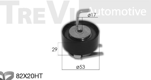 TREVI AUTOMOTIVE Комплект ремня ГРМ KD1468